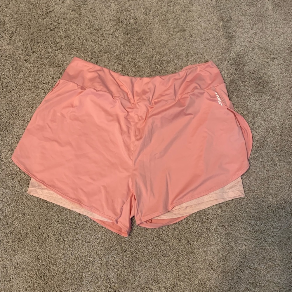 Pink running shorts, XL NWT